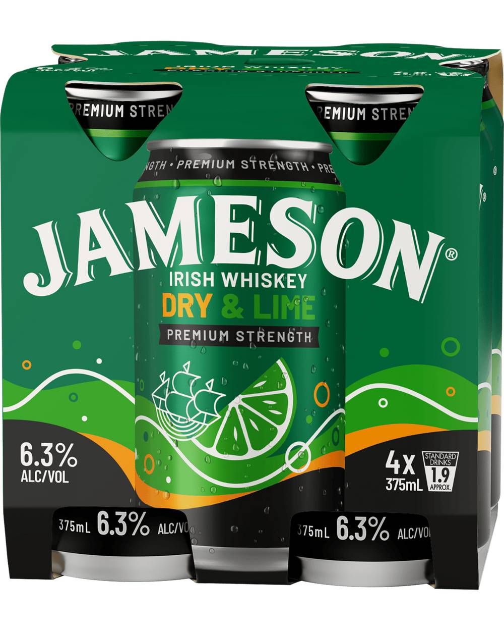 Jameson Smooth Dry Lime 4x375mL