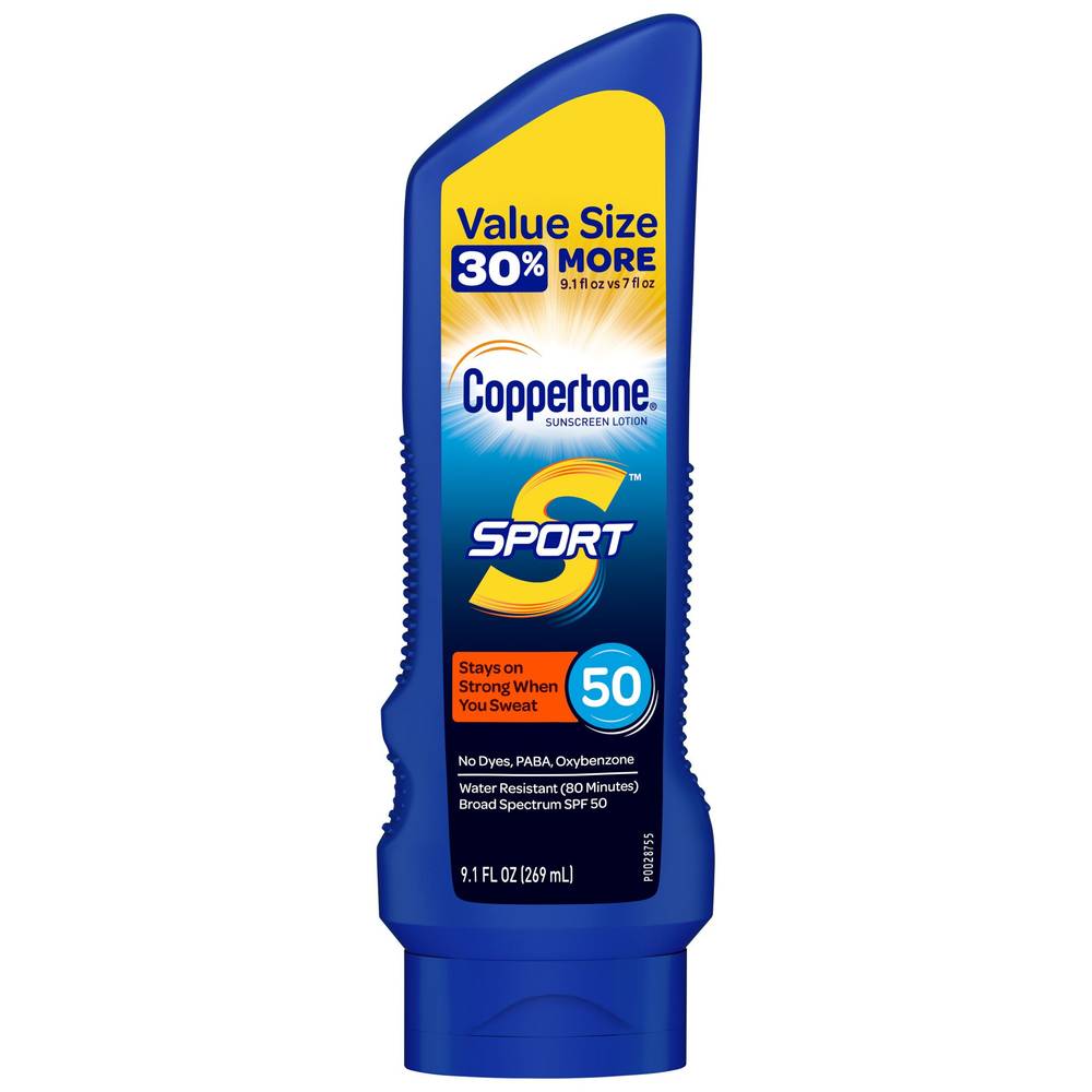 Coppertone Sport Value SPF 50 Sunscreen Lotion, 9.1 OZ
