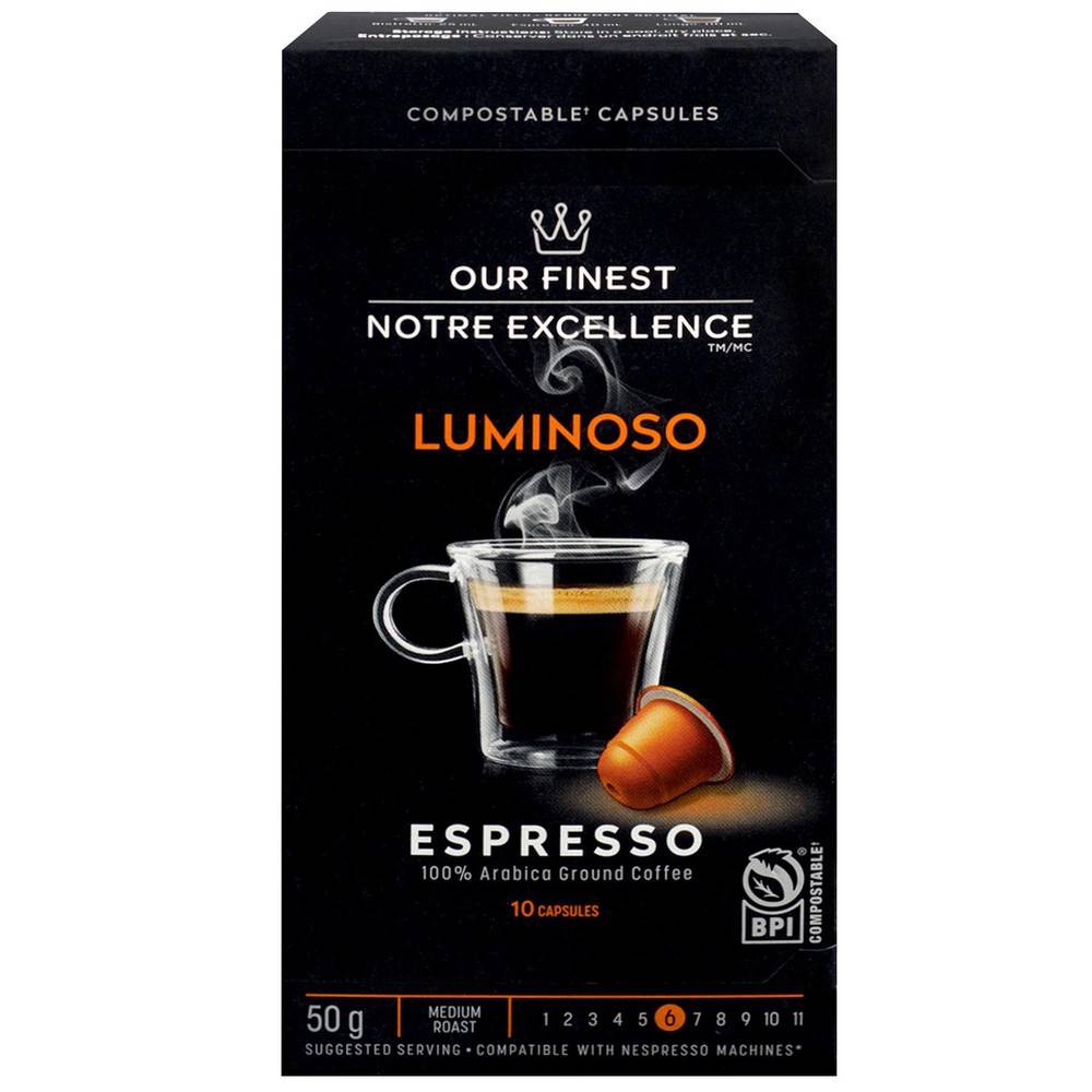 Our Finest Luminoso Medium Roast Pods For Nespresso (50 g)