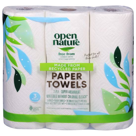Open Nature Super Absorbent 2-ply Paper Towels (3 rolls)