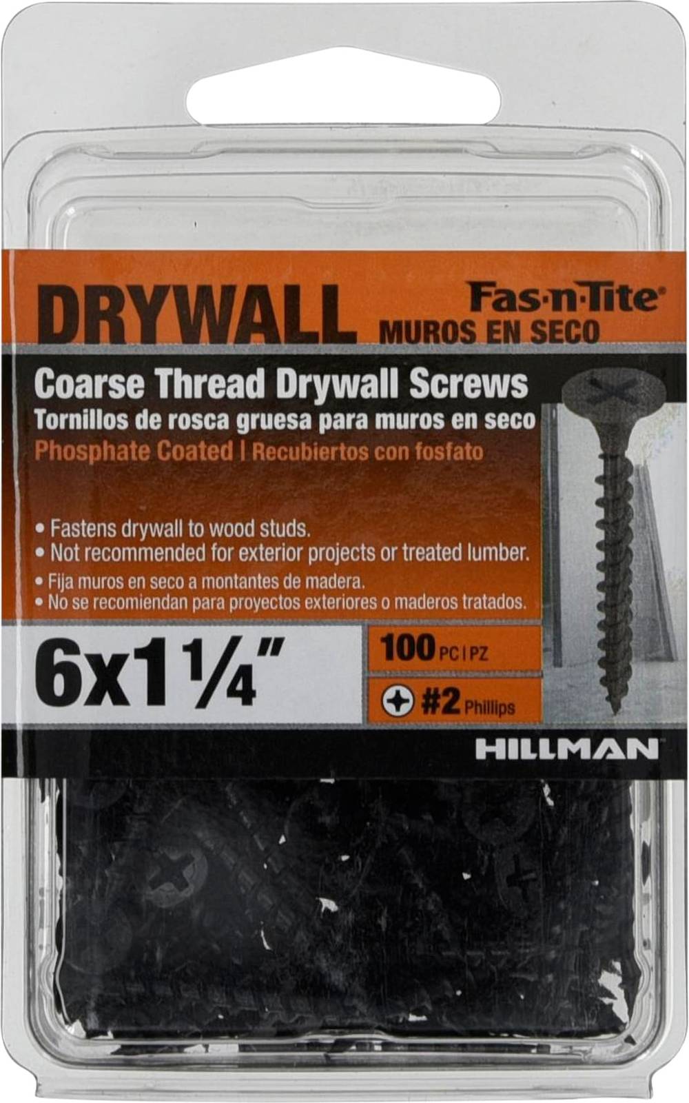 Fas-n-Tite #6 x 1-1/4-in Flat Coarse Thread Drywall Screws 0.4-lb (100-Pack) | 42650