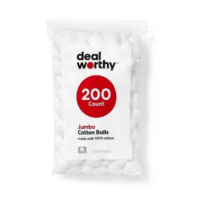 Dealworthy Jumbo Cotton Balls (200 ct)