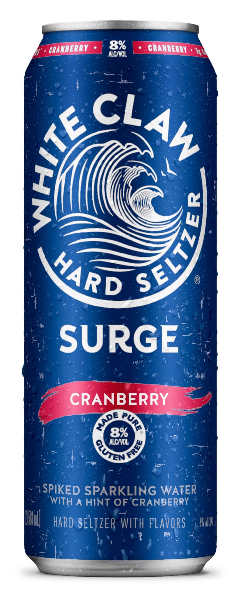 White Claw Surge Hard Seltzer Spiked Sparkling Water, Cranberry (19.2 fl oz)