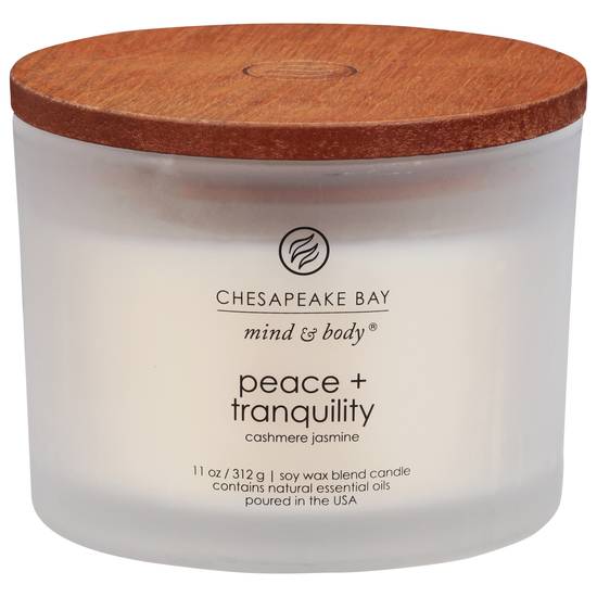 Chesapeake Bay Candle Mind & Body Collection Peace + Tranquility: Cashmere Jasmine (11 oz)