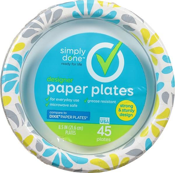 Simply Done Designer Paper Plates (8.5 in)