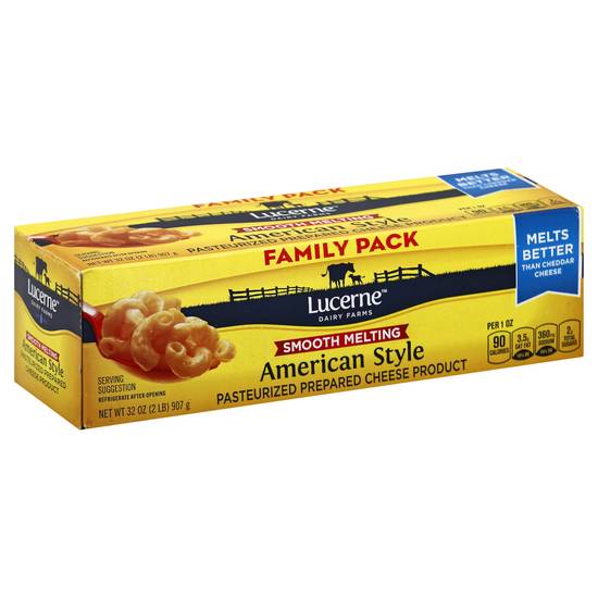 Lucerne Smooth Melting American Style Pasteurized Prepared Family pack Cheese Product
