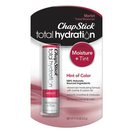 Chapstick Total Hydration Merlot Tinted Moisturizer Lip Balm (0.1 oz)