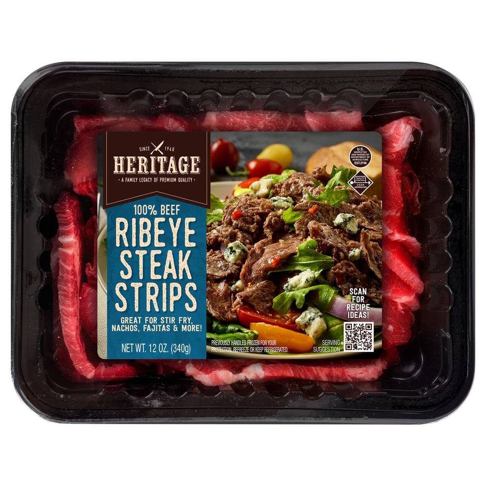 Heritage Ribeye Steak Strips (12 oz)