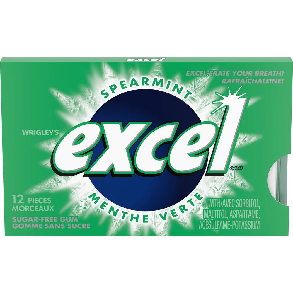 Excel Spearmint Sugar-Free Chewing Gum