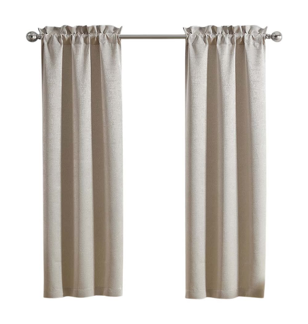 Comfort Bay Quincy Blackout Curtains, Beige (2 ct)