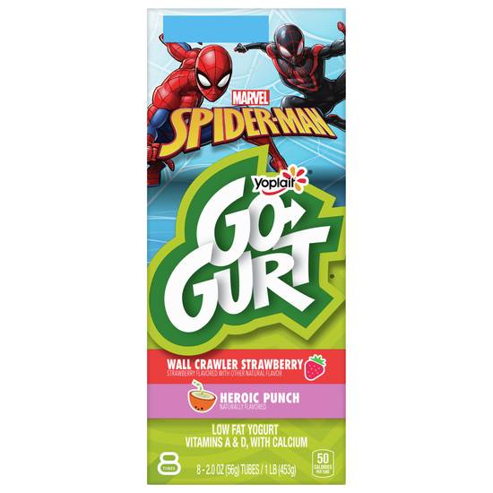 Go-Gurt Marvel Avengers Strawberry/Heroic Punch Yogurt ( 8 ct)