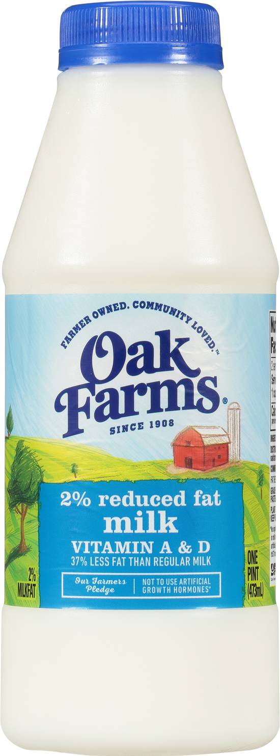 Oak Farms 2% Reduced Fat Milk (1 pint)