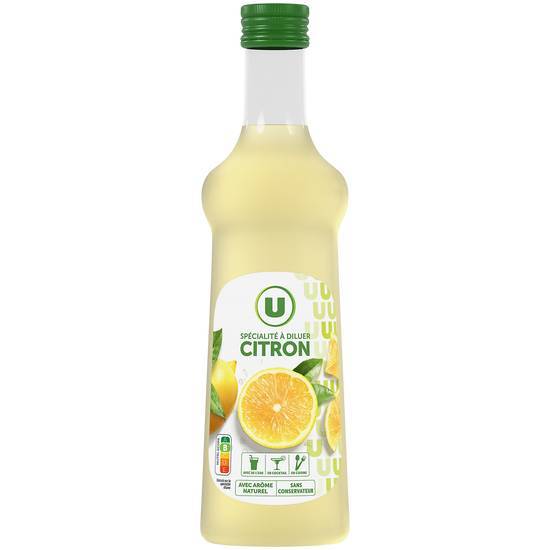 Les Produits U - Jus spécialité à diler (700 ml) (citron)