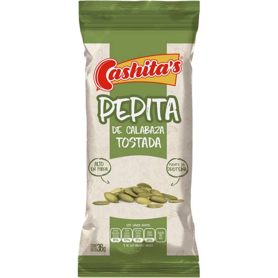 Cashita's pepitas de calabaza tostada (bolsa 36 g)