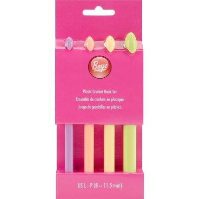 Boye Plastic Crochet Hook Set-Sizes L11 To P16