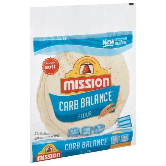 Mission · Carb Balance Flour Tortilla Wraps (8 wraps)