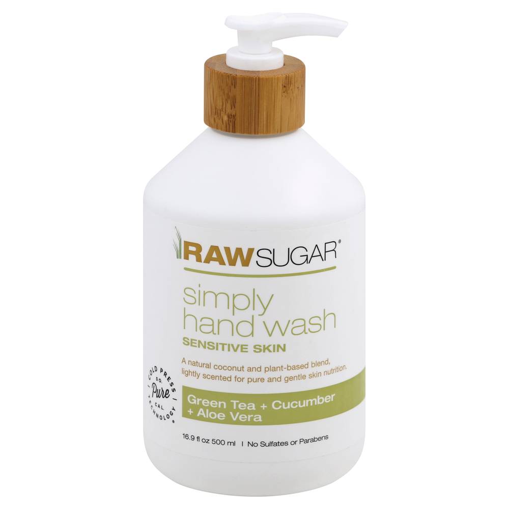 Raw Sugar Sensitive Skin Green Tea + Cucumber + Aloe Vera Simply Hand Wash