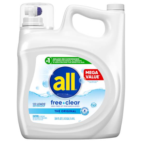 All Liquid Laundry Detergent Free Clear For Sensitive