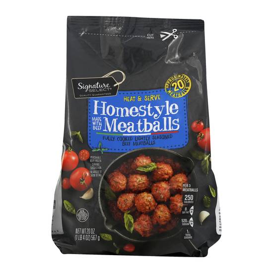 Signature Select Homestyle Beef Meatballs (20 meatballs)