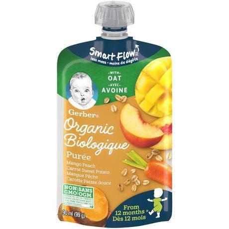 Gerber Organic Mango Peach Carrot Sweet Potato Purée (90 g)