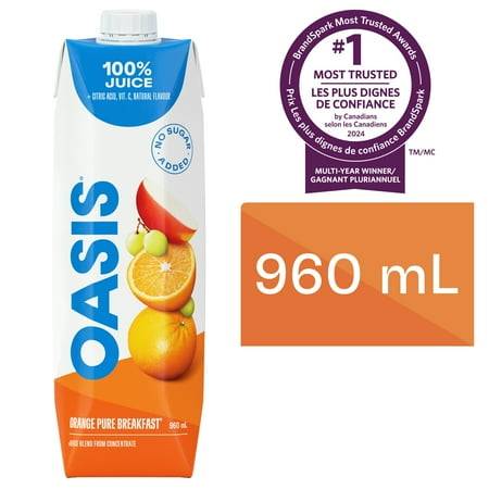 Oasis 100% Juice, Orange Pure Breakfast (960 ml)