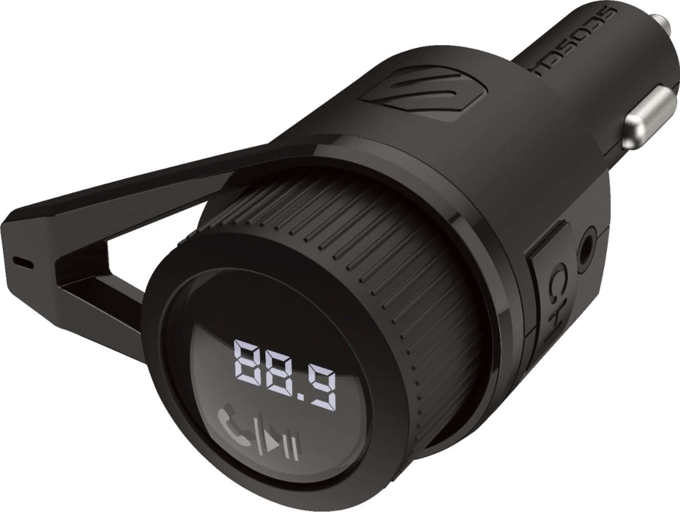 Scosche - BTFREQ Bluetooth FM Transmitter Hands Free Car Kit w/ Dual USB ports V5.0 - Black