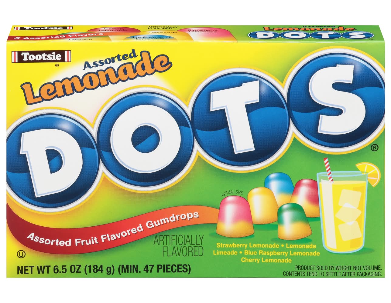 Dots Assorted Gumdrops, Lemonade (6.5 oz, 47 ct)
