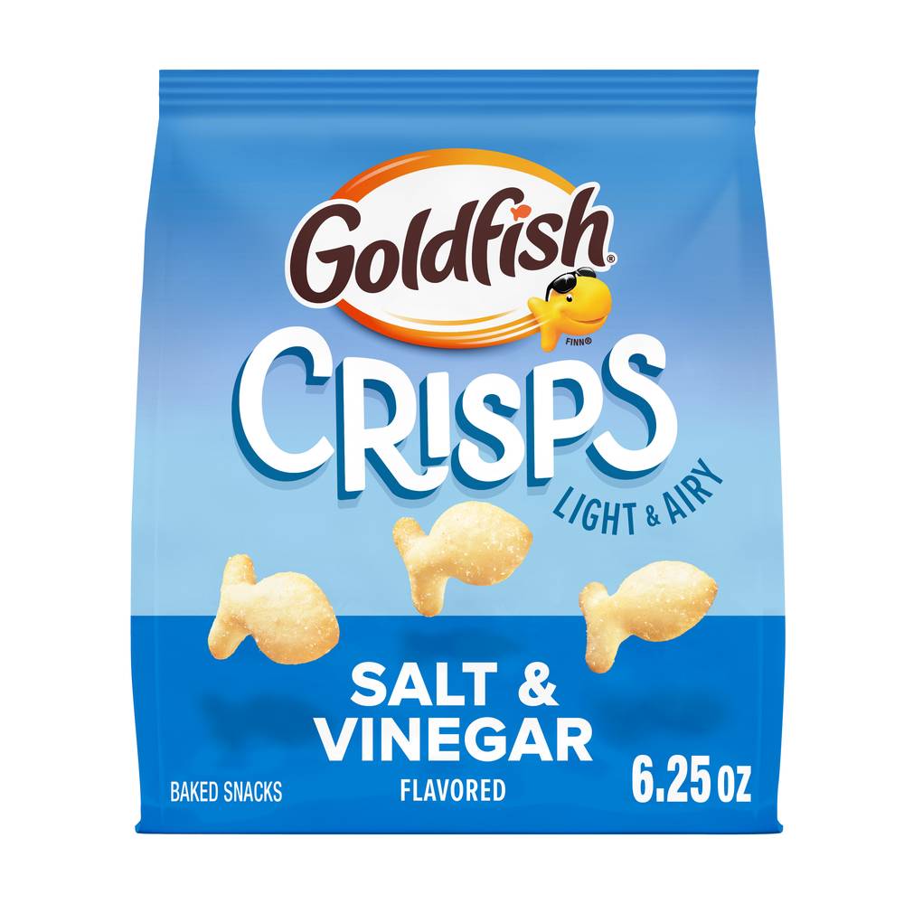 Goldfish Crisps Light & Airy Baked Snacks, Salt & Vinegar (6.25 oz)