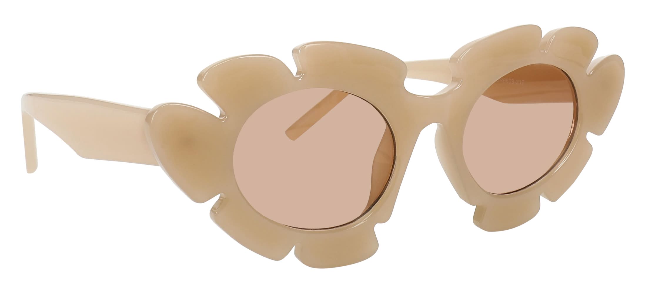 Ladies Leafy Cat Eye Sunglasses Tan