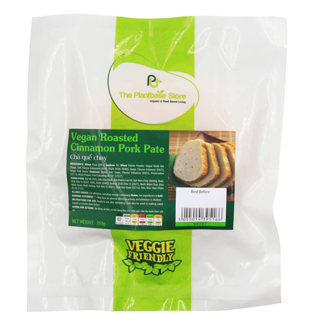 The Plantbase Store Vegan Roasted Cinnamon Pork Pate (250g)