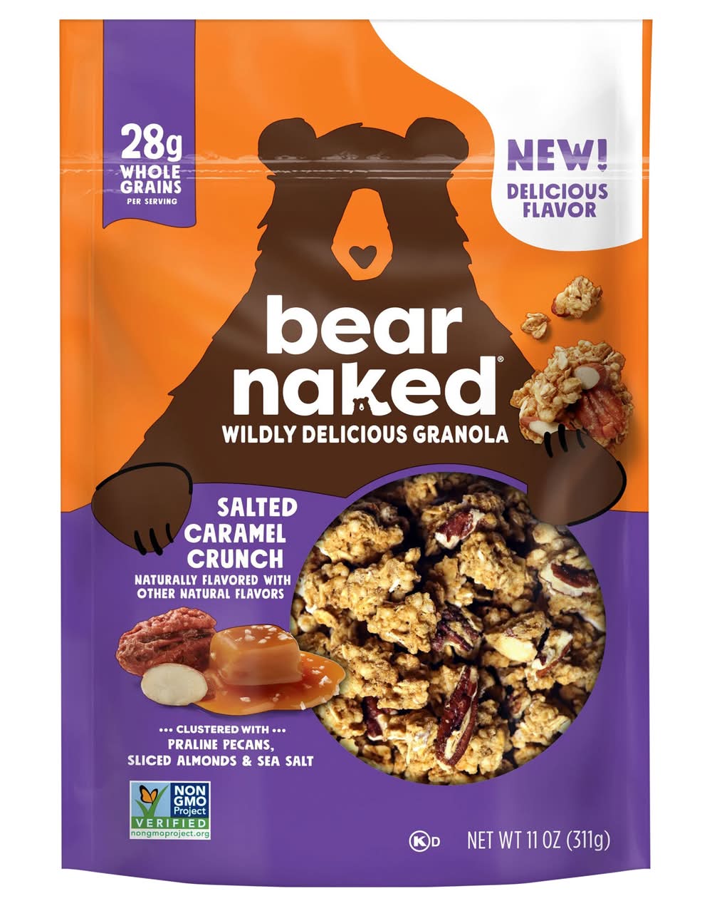 Bear Naked Wildly Delicious Granola Cereal, Salted Caramel Crunch (11 oz)