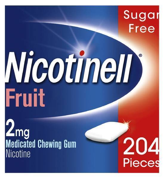 Nicotinell Nicotine Gum 2 mg Fruit 204 Pieces