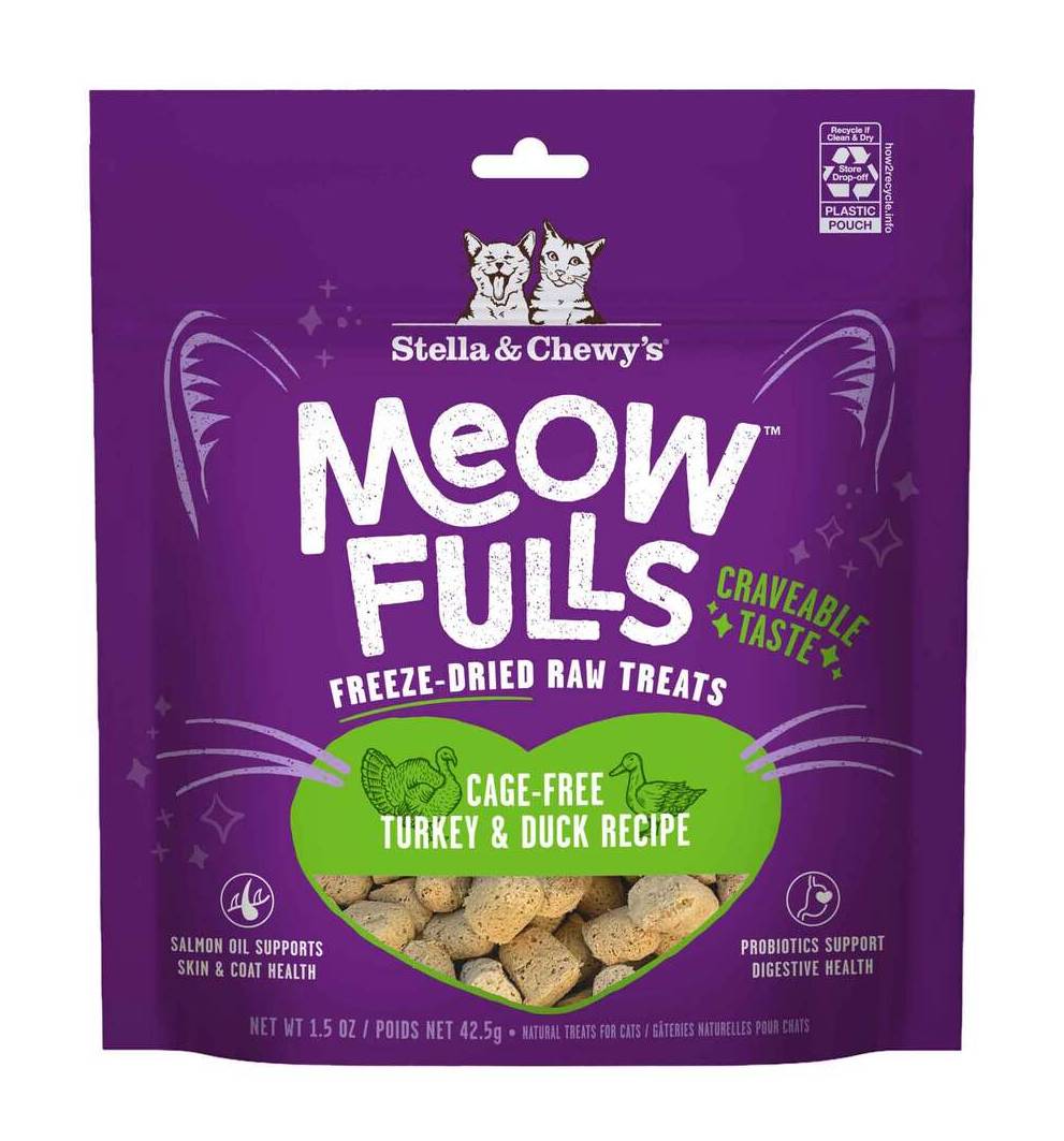 Stella & Chewy's Meowfulls Cat Treats, Turkey-Duck (1.5 oz)