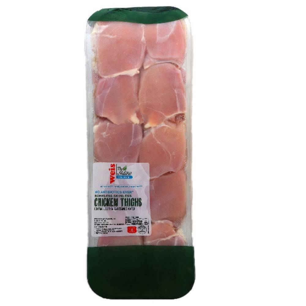 Weis by Nature Boneless Skinless Chicken Thighs 3lb Average