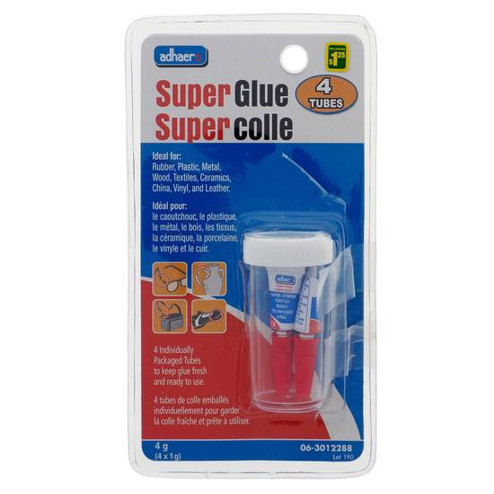 # Super Glue Tubes, 4Pc (4 pk-KGATD)