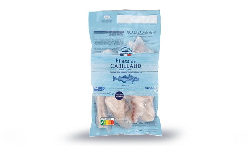 Filets de cabillaud MSC, Pêche française