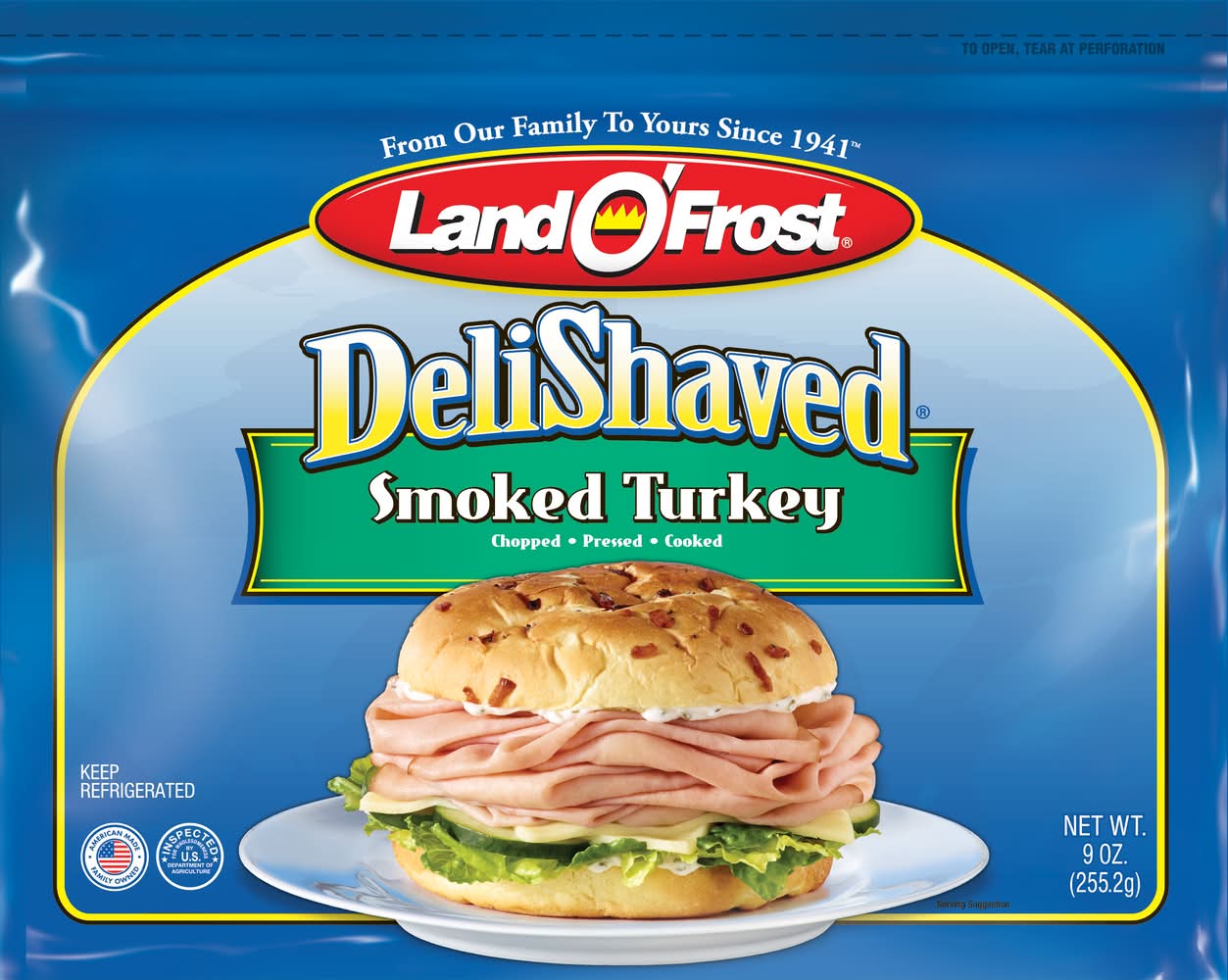 Land O' Frost Deli Shaved Smoked Turkey (9 oz)