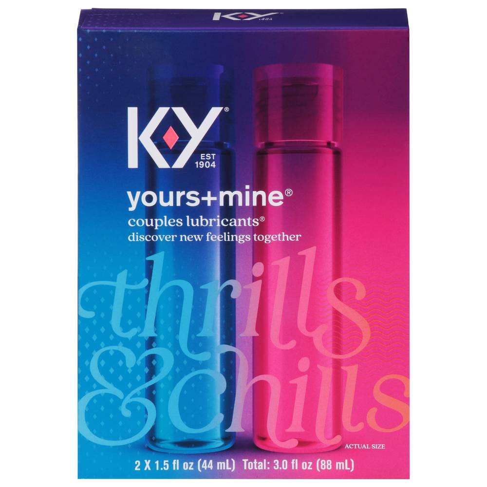 K-Y Yours + Mine Thrills & Chills Couple Lubricants (88 ml)