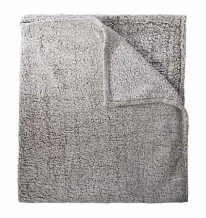 Luxe Collection Marled Sherpa Blanket 50inx60in Dark Beige