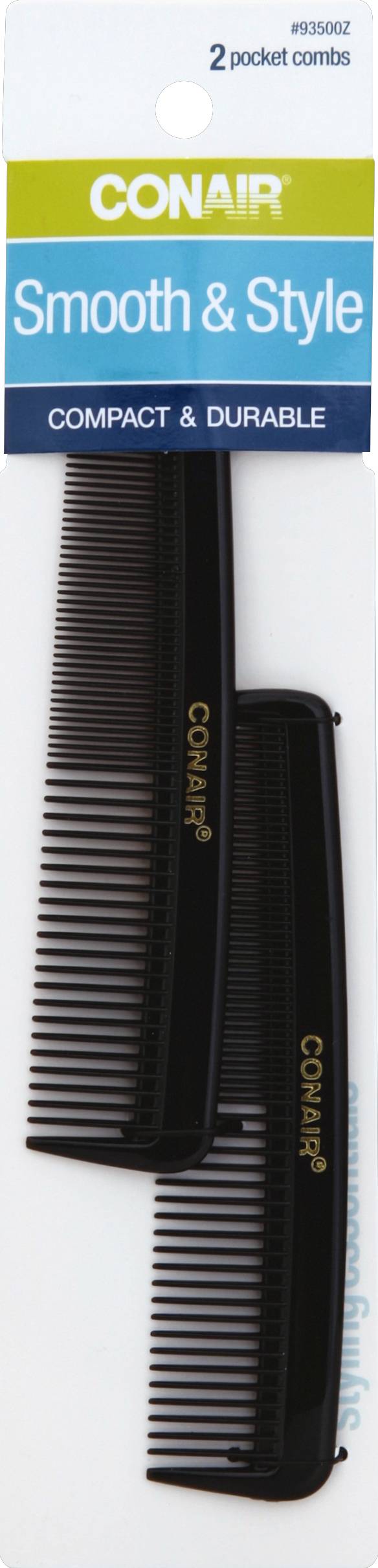 Conair Smooth & Style Hard Rubber Combs (1.6 oz)