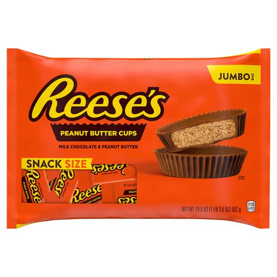 Reese's Milk Chocolate & Peanut Butter Cups Snack Size Jumbo Bag