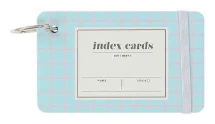 Index Card Book Bright Blue