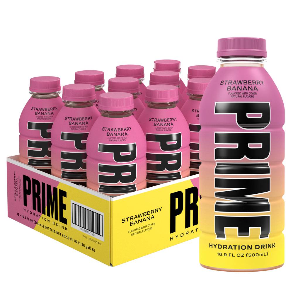 Prime Hydration Drink (16.9 fl oz) (strawberry-banana)