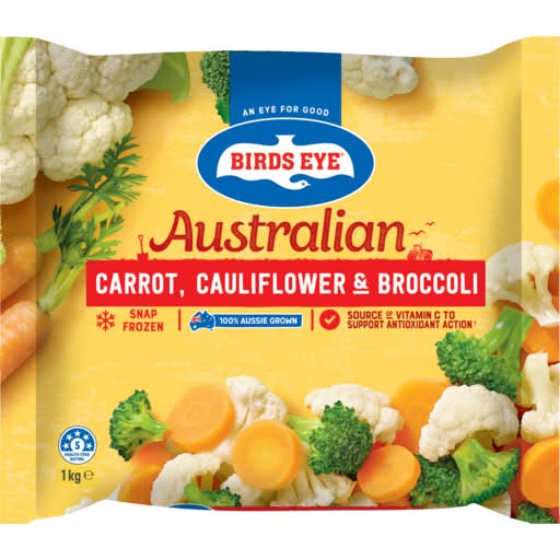 Birds Eye Snap Frozen Carrot Cauliflower & Broccoli (1kg)