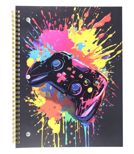 Top Flight Fashion 1-Subject Notebook, 8" x 10", 70 Sheets, Game Controller