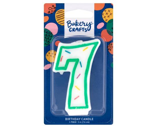 Bakery Crafts 7 Sprinkle Candle (3.15 x 1.7 x 0.6)