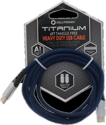 Celltronix Titanium Heavy Duty Micro Usb Cable, 6 ft