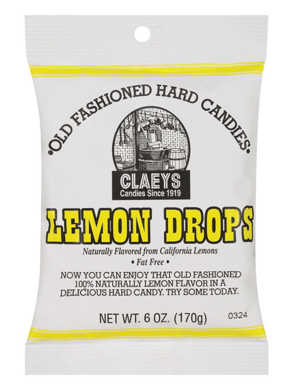 Claeys Old Fashioned Lemon Hard Candy 6 Oz