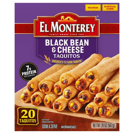 El Monterey Black Bean & Cheese Taquitos