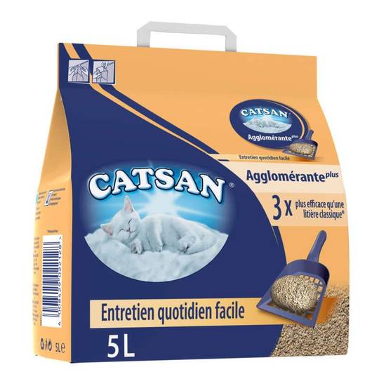 Catsan Litière minérale agglomérante pour chat 5L.